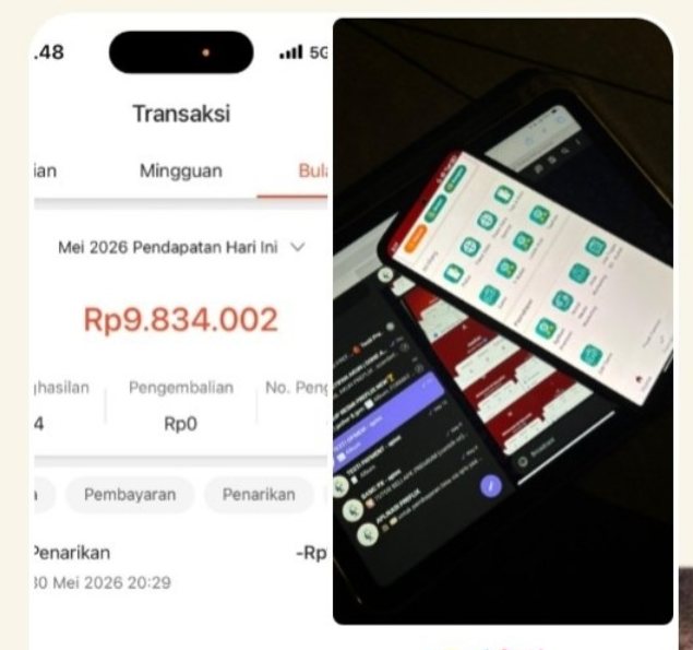 Dokumentasi transaksi penjualan digital dengan data pribadi yang telah disamarkan