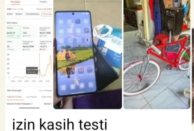 Dokumentasi performa toko digital dengan data pribadi yang telah disamarkan